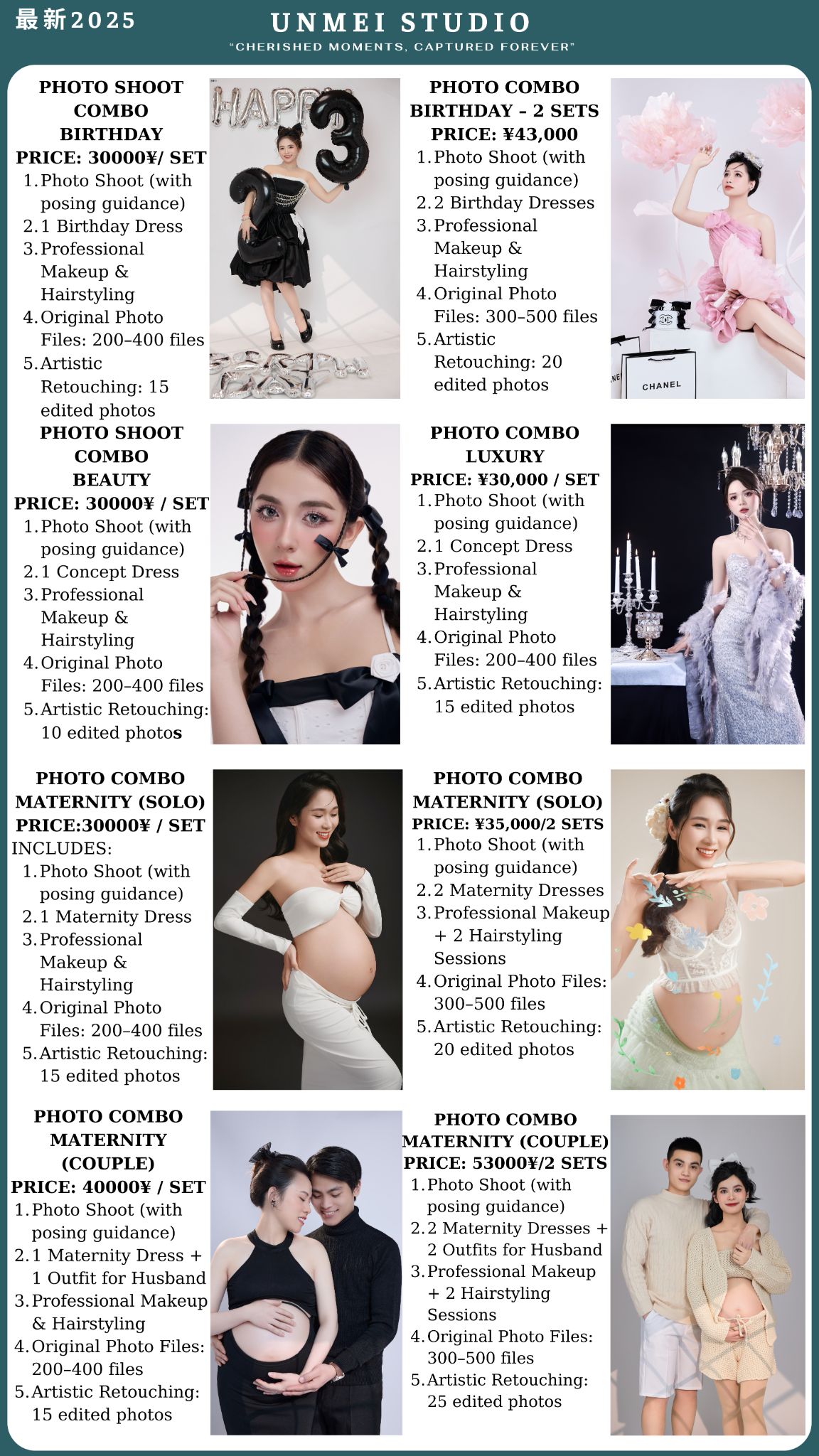 Other Packages - Birthday - Beauty - Maternity Photography