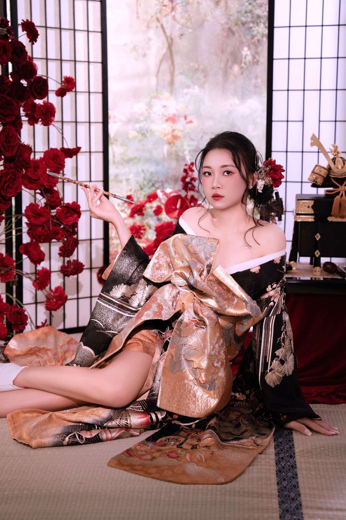 UNMEI Studio Tokyo – 花魁 紅の女剣士 の撮影写真