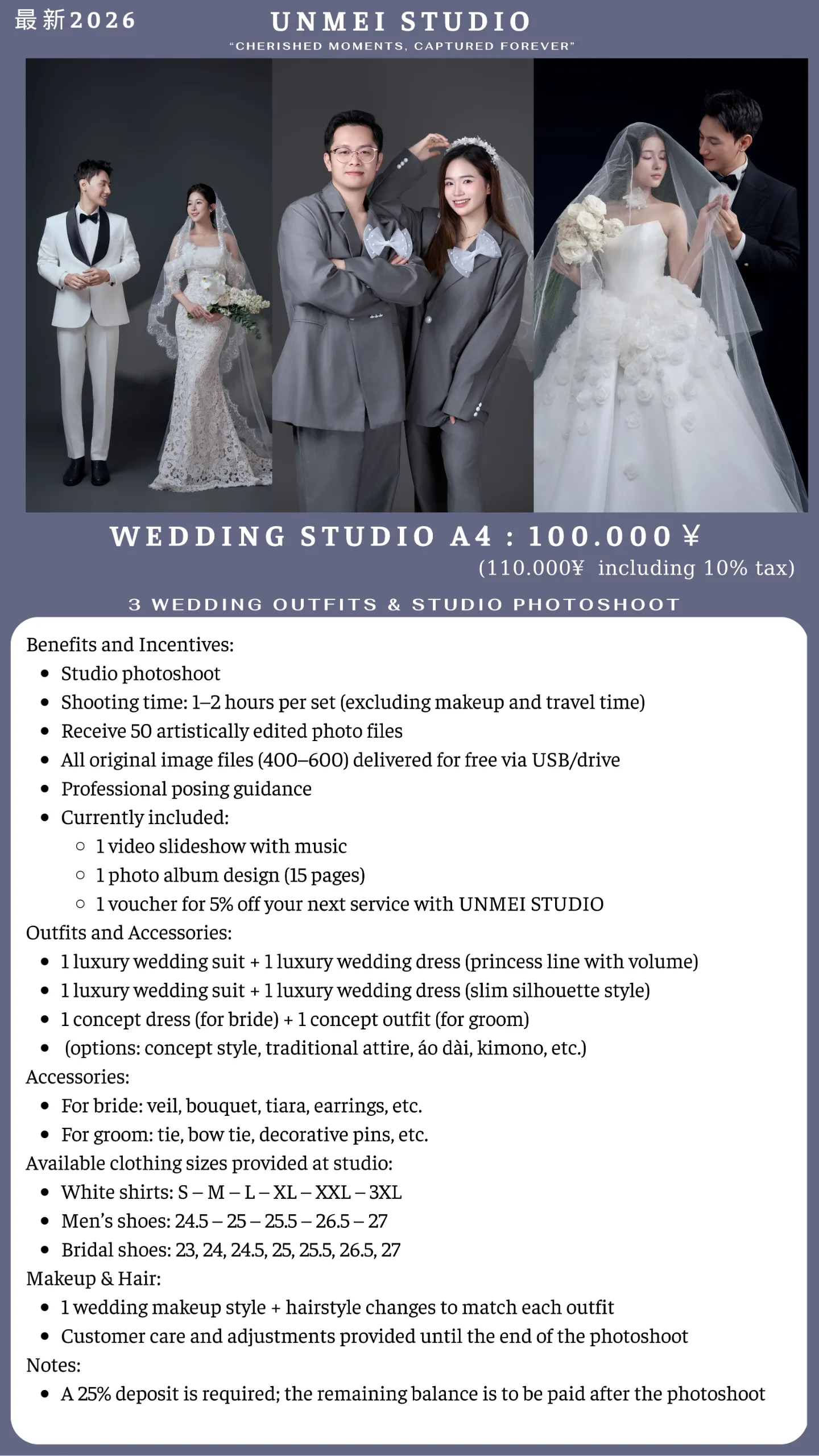 Wedding Packages in STUDIO
