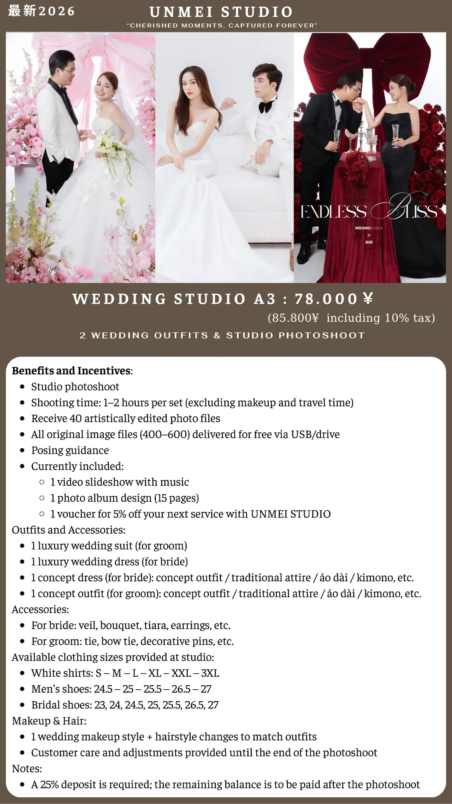 Wedding Packages in STUDIO