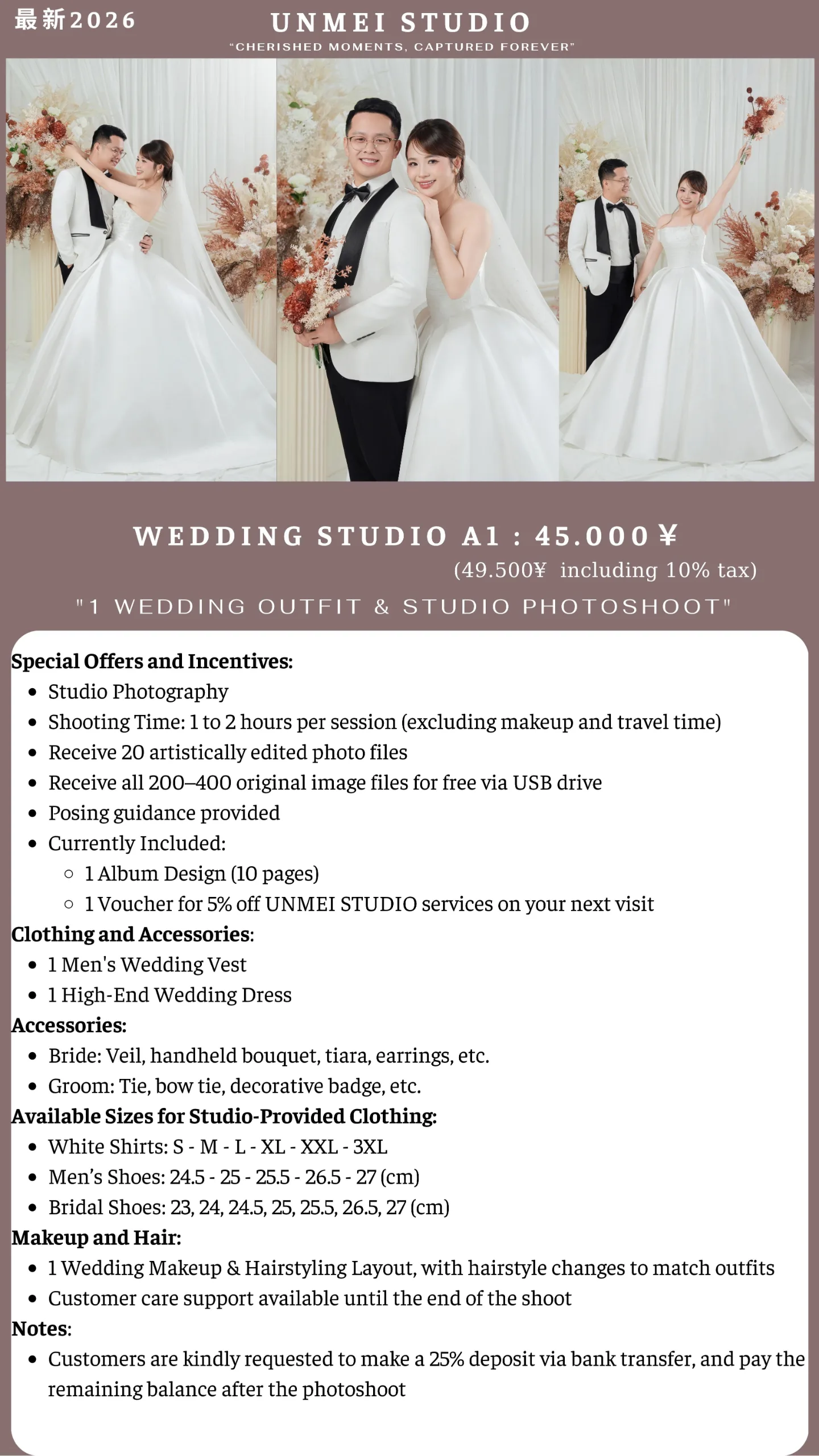 Wedding Packages in STUDIO