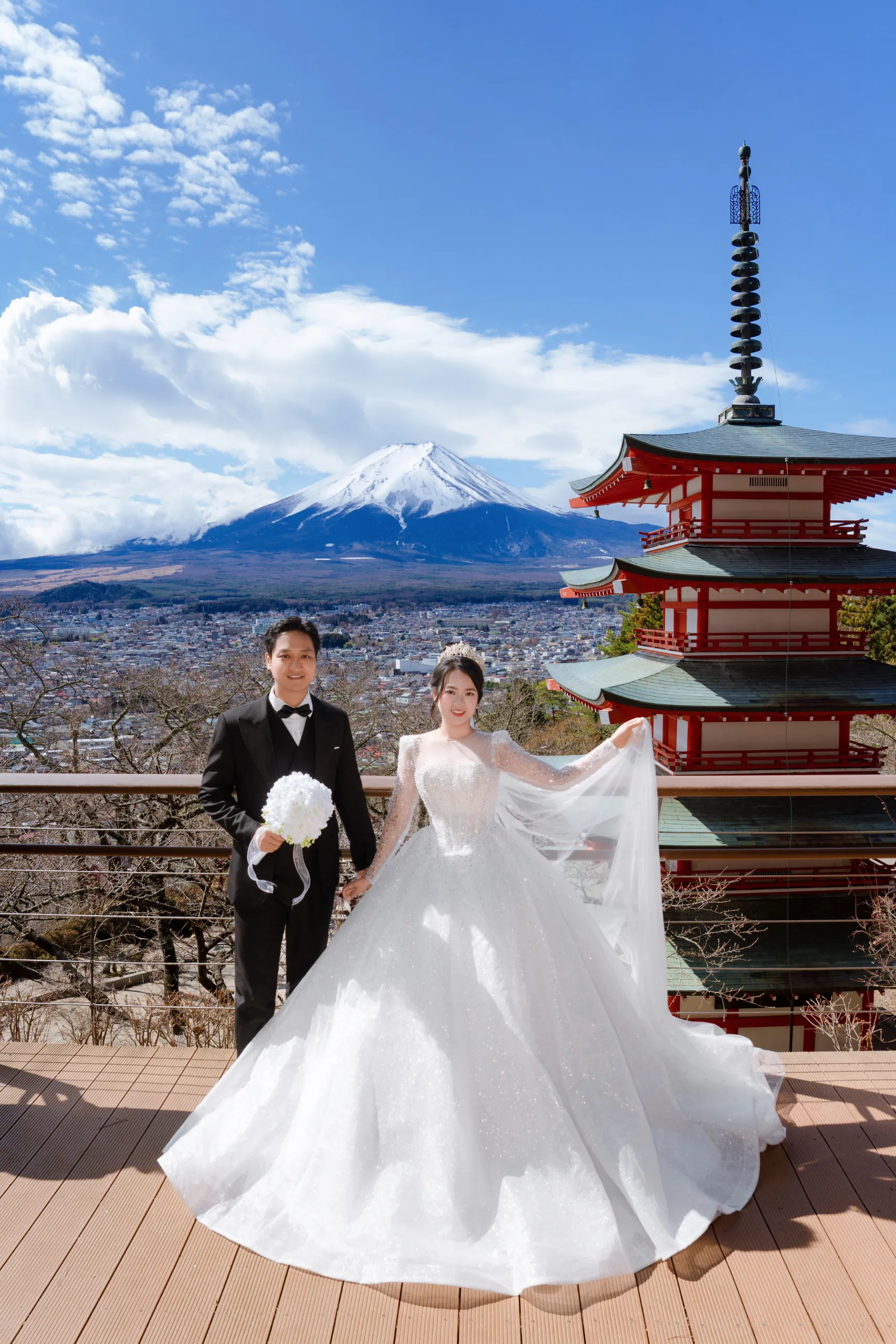 FJ-10 新倉山浅間・河口湖・桜・スカイツリー・浅草寺ウェディング紀行