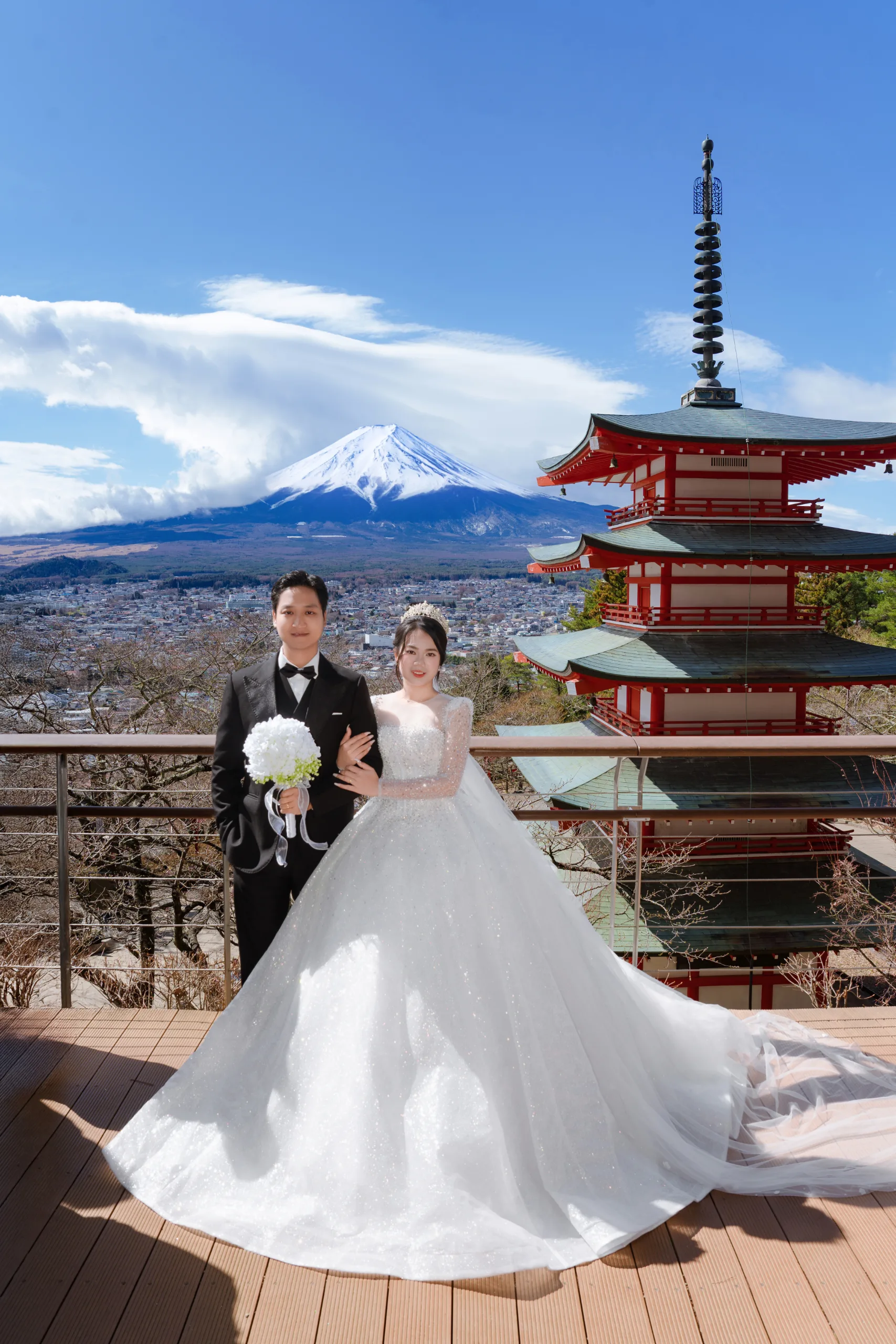 FJ-10 新倉山浅間・河口湖・桜・スカイツリー・浅草寺ウェディング紀行
