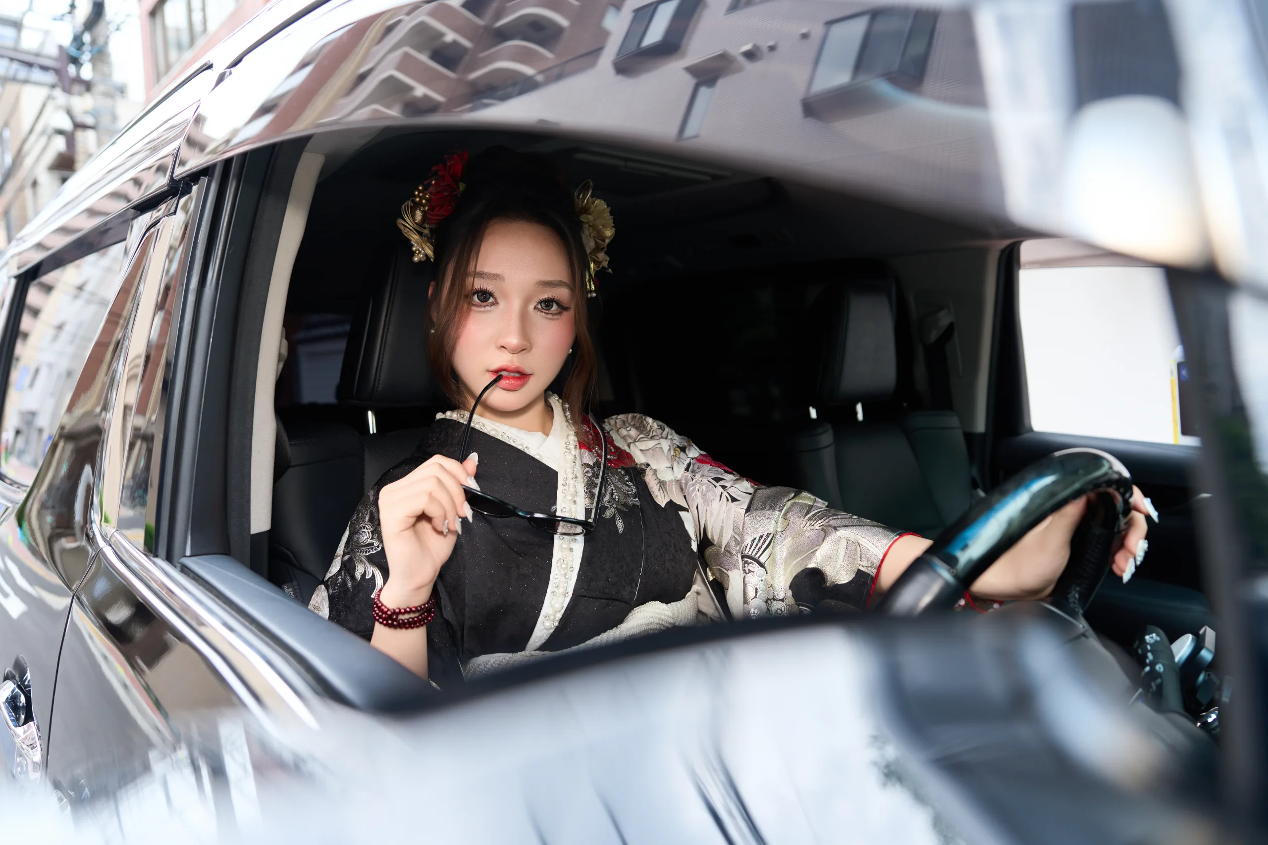 KM-05 Kimono Luxury Màu Đỏ Đen