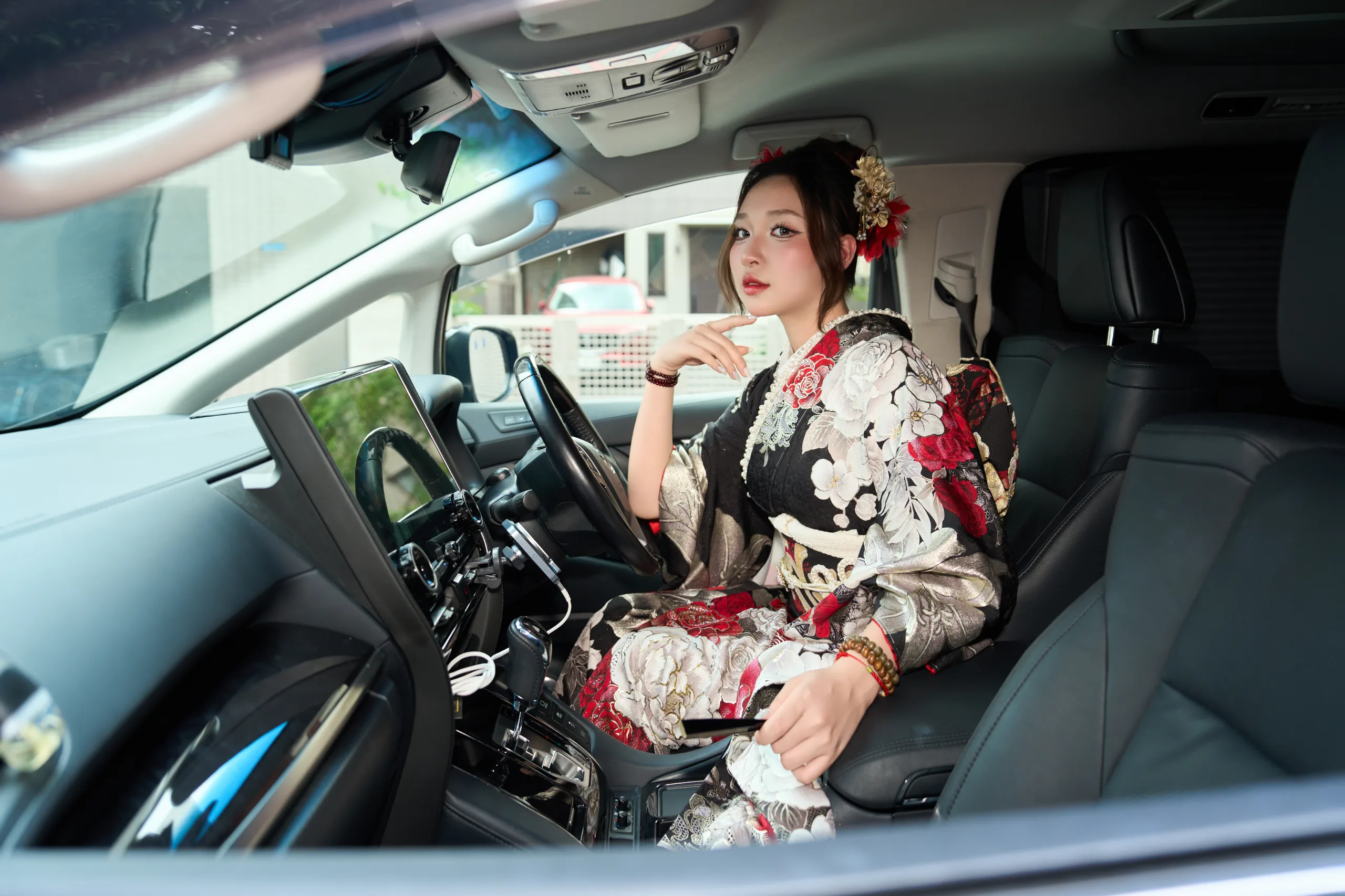 KM-05 Kimono Luxury Màu Đỏ Đen