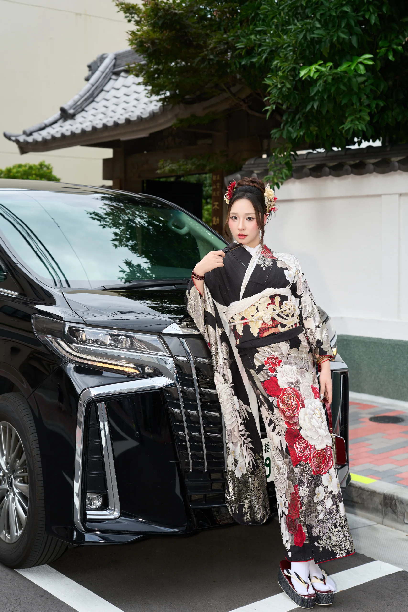 KM-05 Kimono Luxury Màu Đỏ Đen
